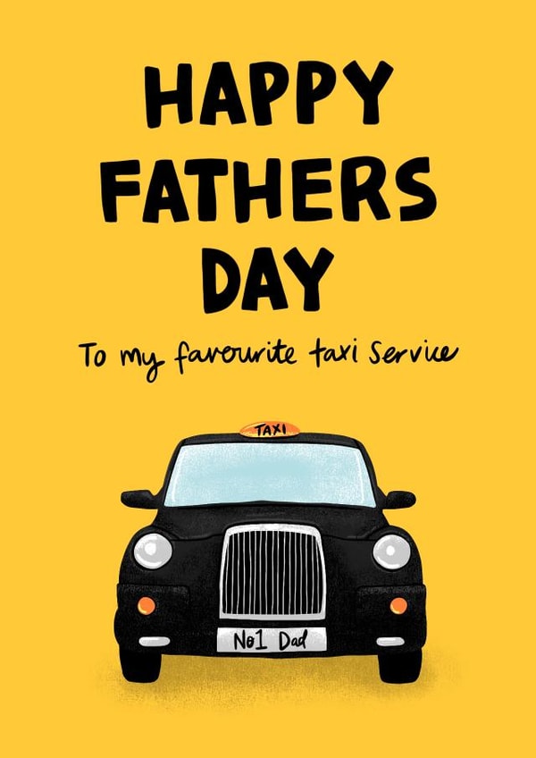 Taxi Dad Fathers Day Card created by Hannah Boulter