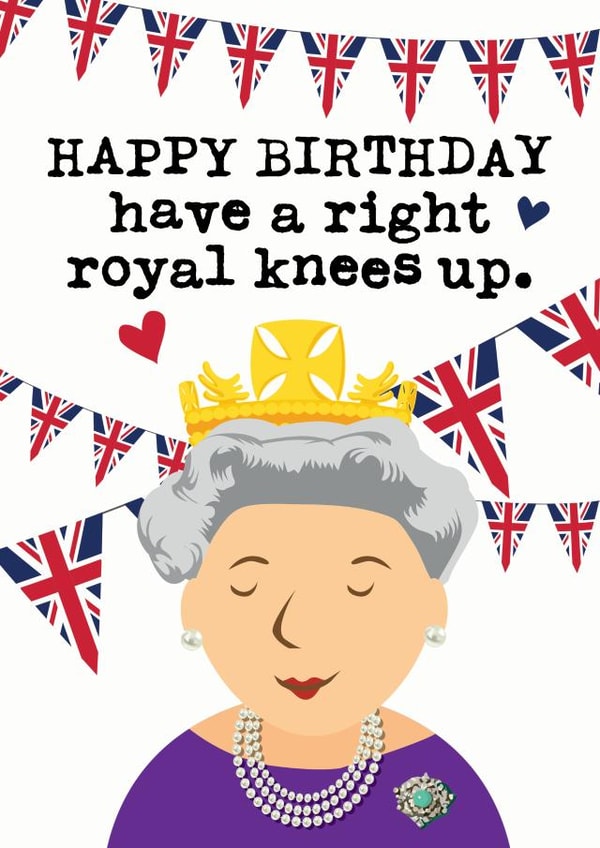 Jubilee Queen - Funny Royal Birthday Card created by Mrs Best Paper Co.