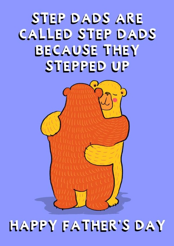 Brilliant Step Dad Fathers Day card created by Rosie Johnson Illustrates