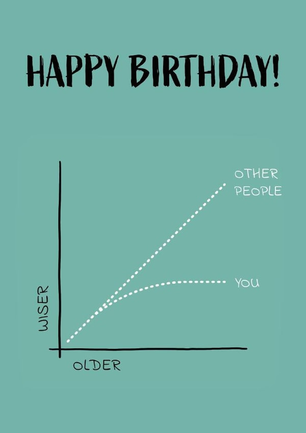 Older Wiser Birthday Card created by Thomas McKendrick