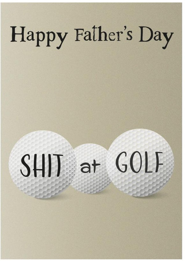 Father's Day Shit at Golf card created by tat does it cards