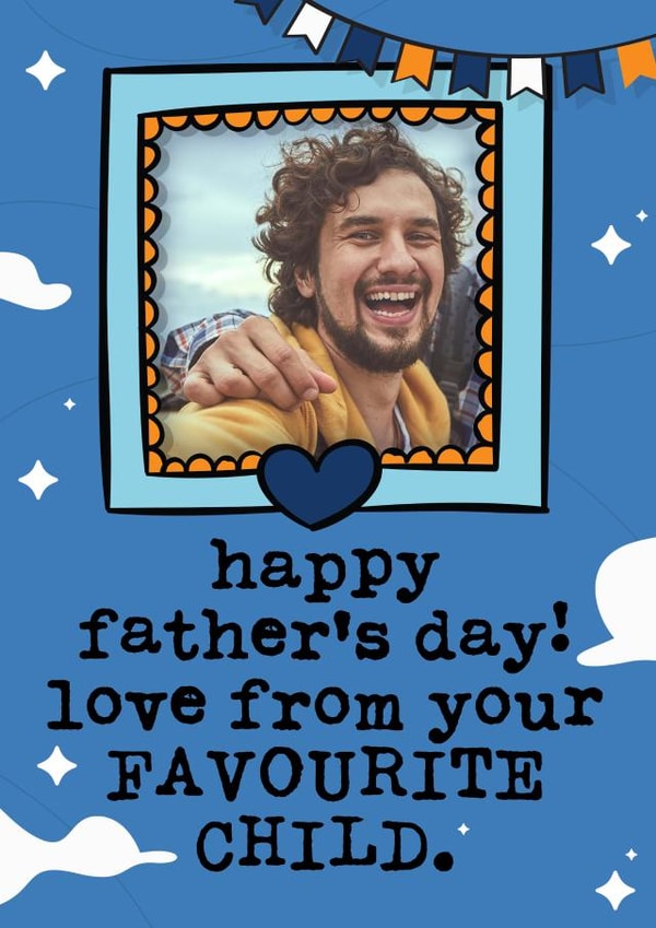 fromfavourite love Father's Day Personalised Photo Card 6036 created by Mrs Best Paper Co.