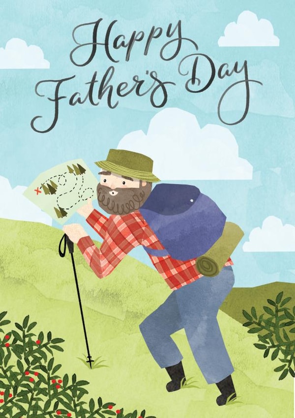 Happy Father's Day, hiking Adventure card created by Making Meadows Ltd