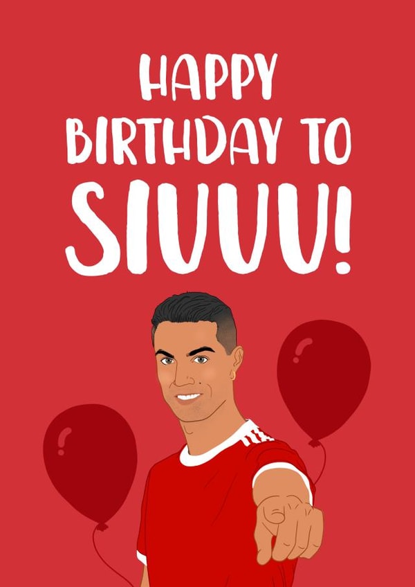 Funny Ronaldo Birthday Card created by The Cake Thief