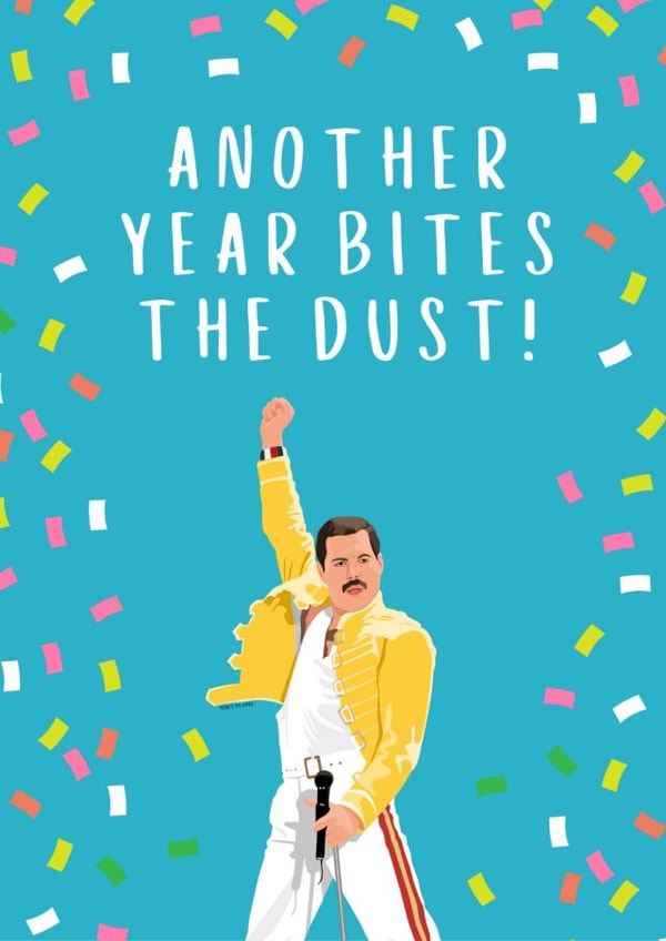 Freddie Mercury Birthday Card 1003 created by Highgrove Cards
