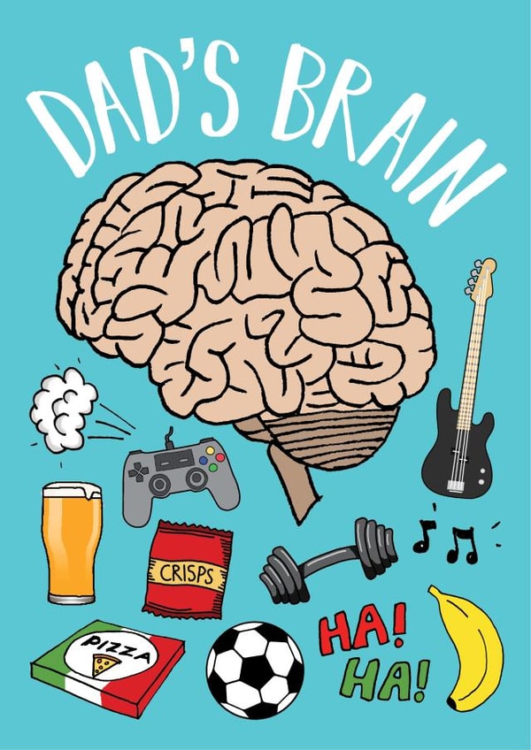 Inside Dad's Brain card created by Eskimo Kiss Designs