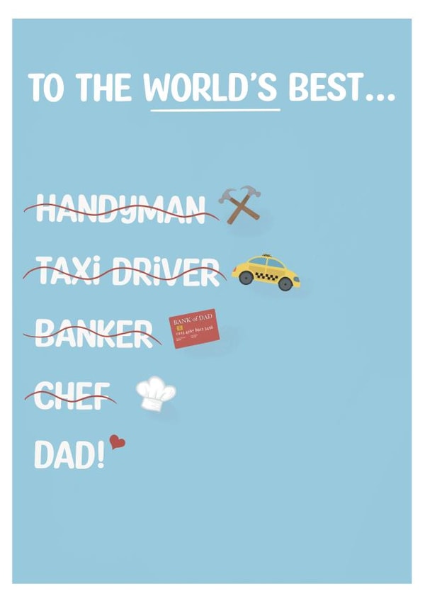 World’s Best Dad Fathers Day Card created by Oh So Jolie