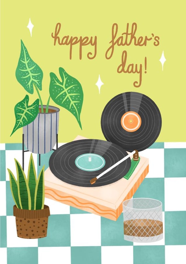 Music whisky Father's day card created by Katie Brookes