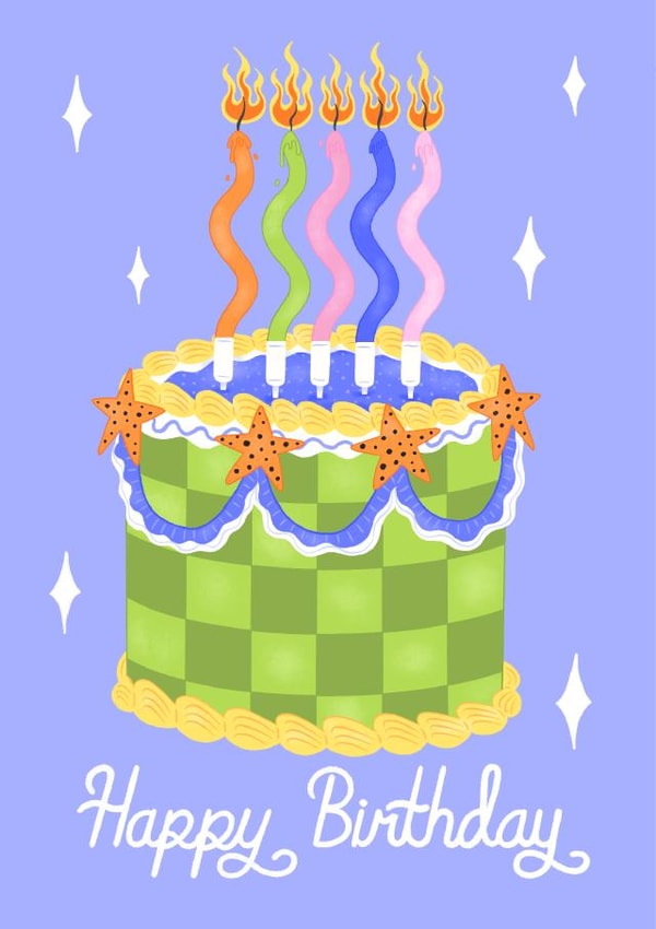 Birthday cake card created by Katie Brookes