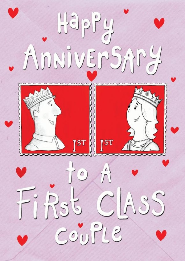 1st Class Couple Anniversary created by Martyn Scribbler Illustration