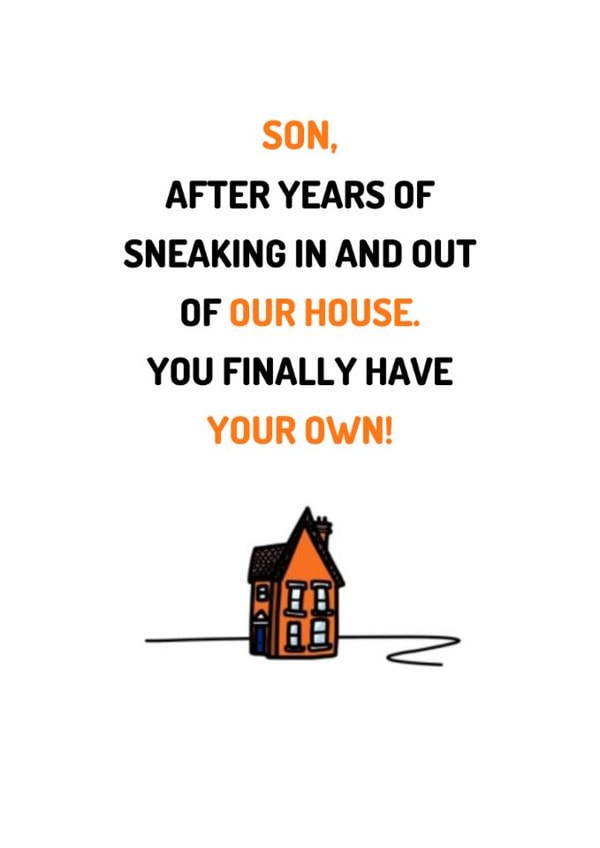 Happy new home card 1002 created by Cards for feelings