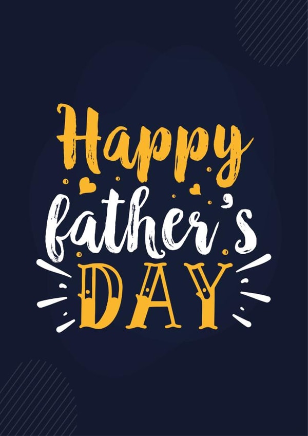 Classic Typography Fathers Day Card - Dad - Happy Fathers Day created by Thankful Cards