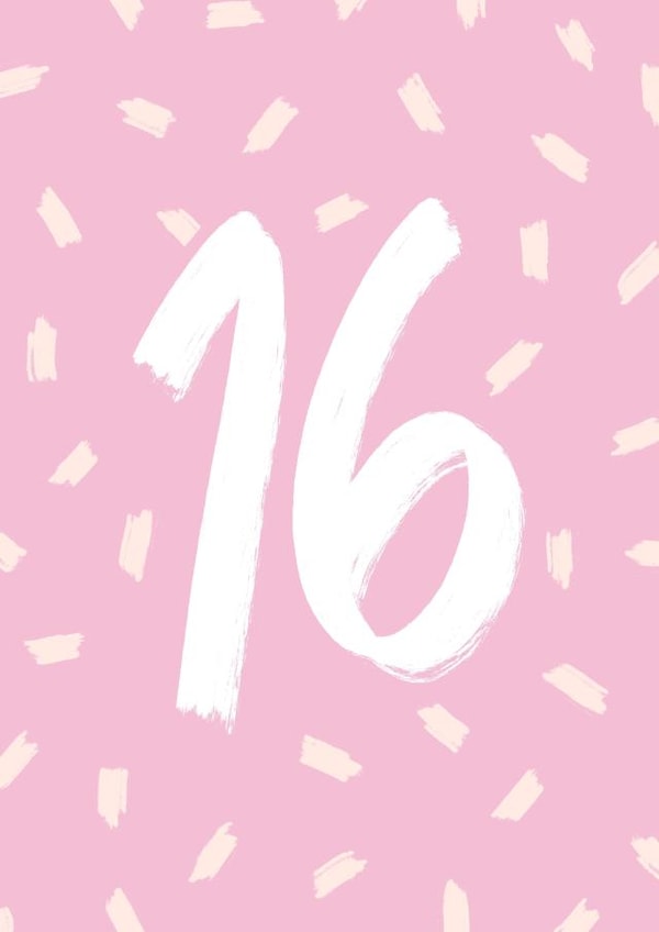 Colourful 16th birthday card 1001 created by DaphneRosa