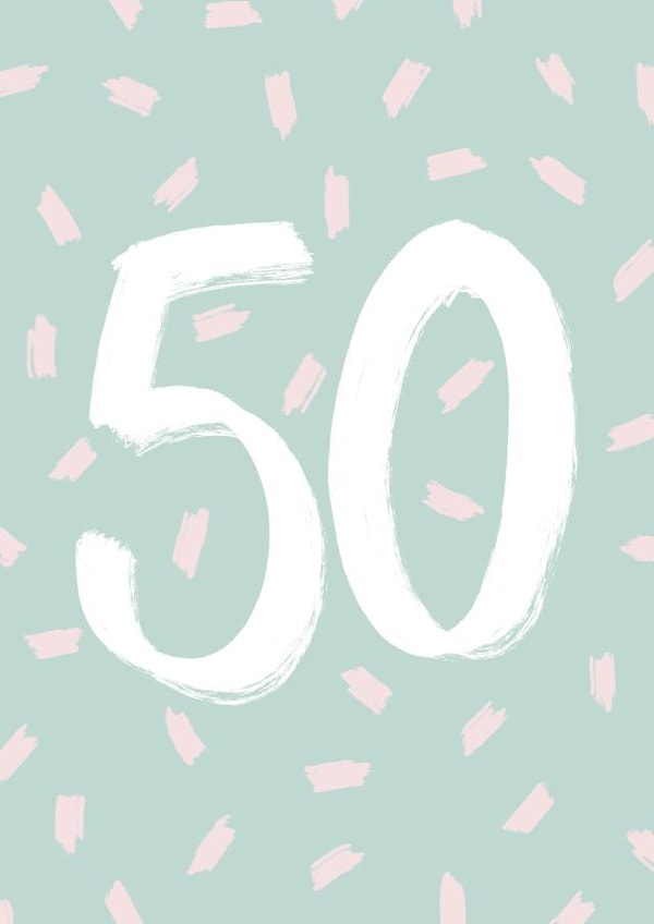 Colourful 50th birthday card 1001 created by DaphneRosa