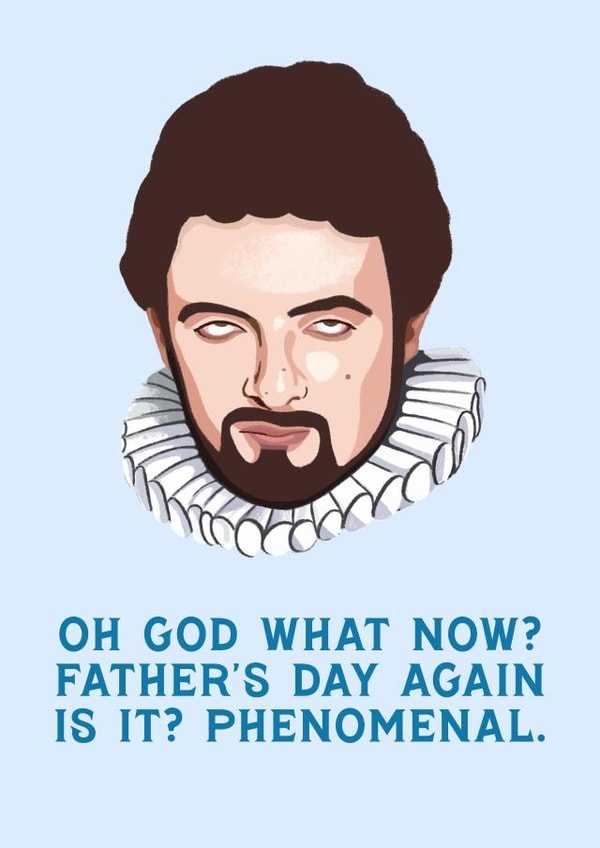 Blackadder Father's Day Card created by URGHH Card Co.