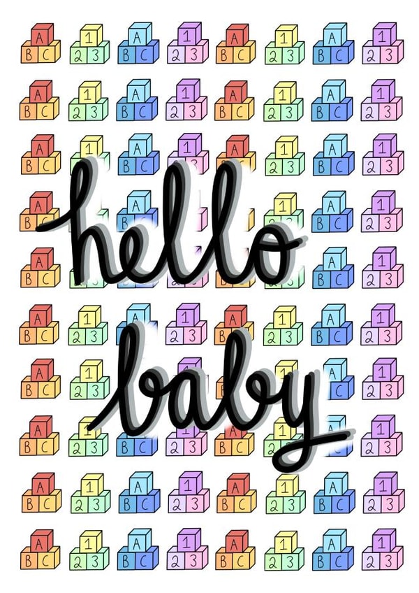 Hello Baby Rainbow Blocks created by #CreatewithBrodie