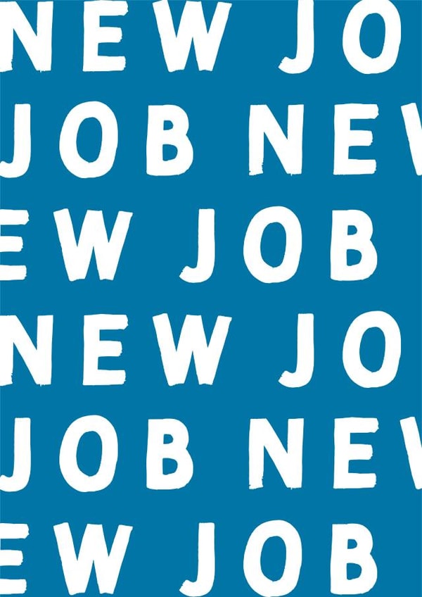 Bold Text New Job Card created by Cards from Designers