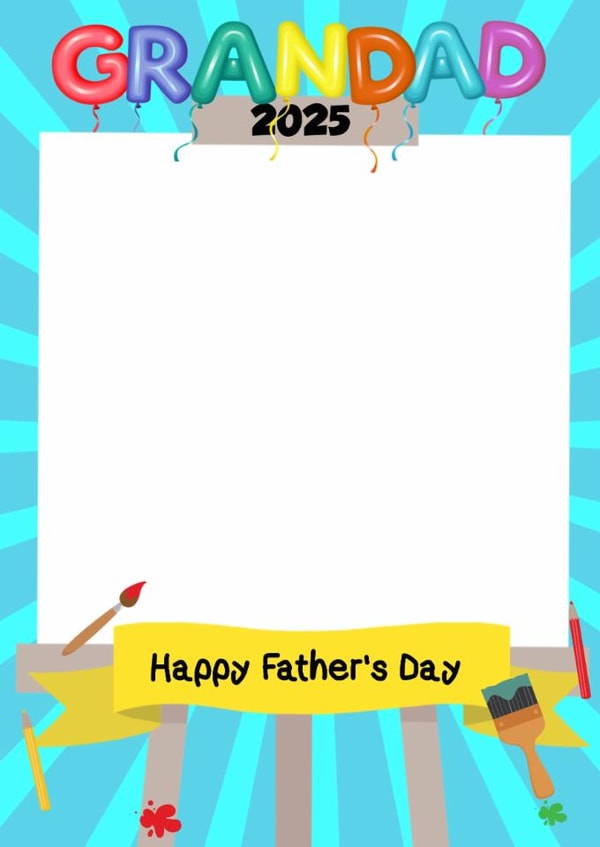 Grandad Father’s Day 2025 Create Your Own Masterpiece Canvas created by Kerrylovescards