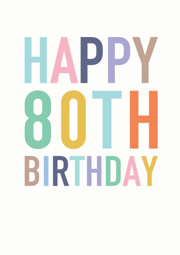 happy 80th birthday created by Studio 9