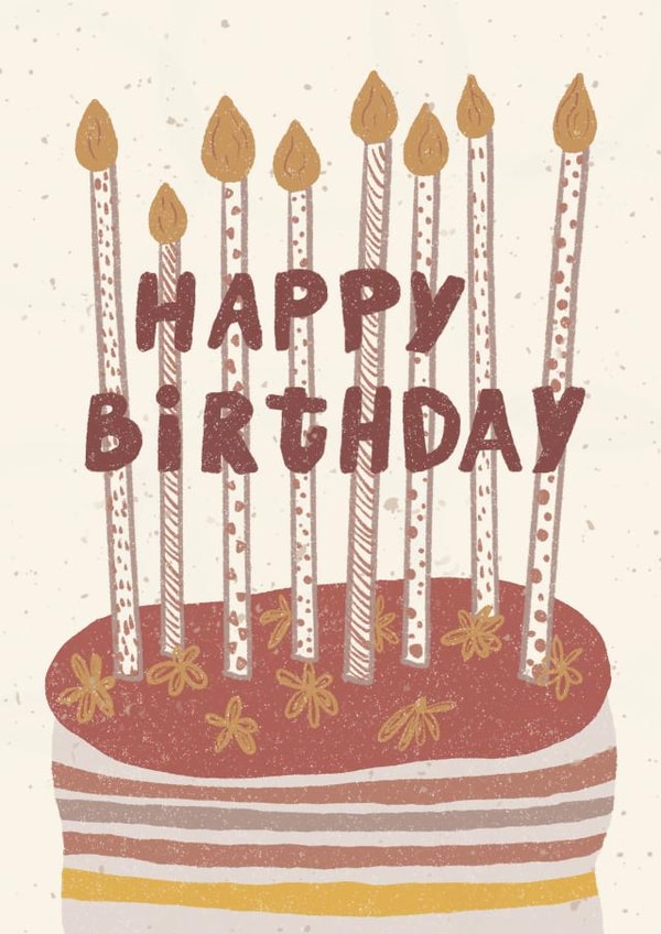 Happy Birthday Candles Cake Greeting Card created by Teng Phei Yin