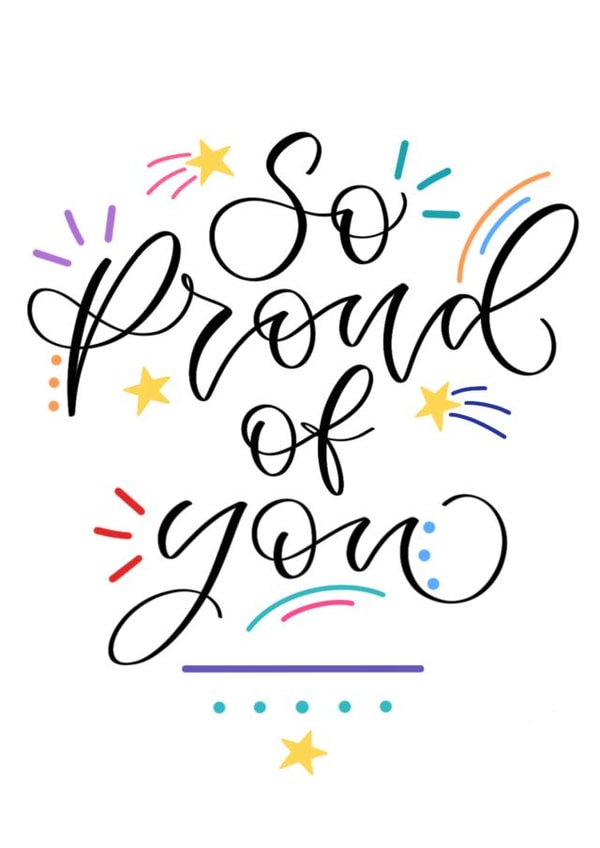So proud of you congratulations card created by The Amyverse
