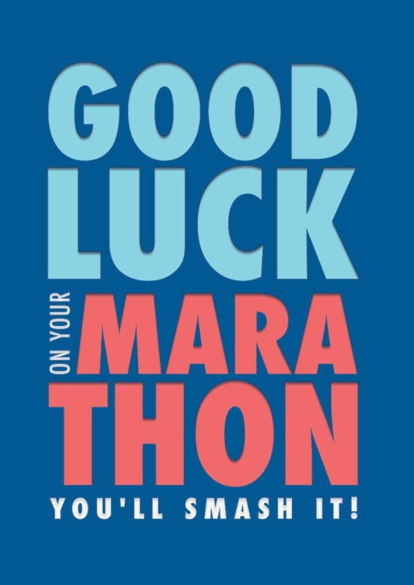 Marathon good luck card created by Rebecca Prinn