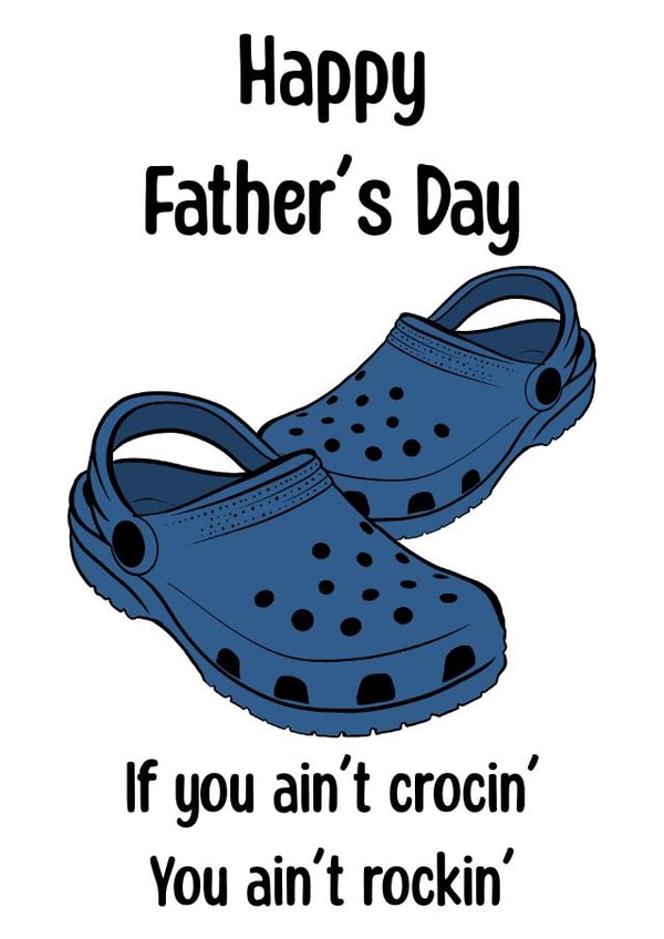 Father’s Day crocs card created by Doublea