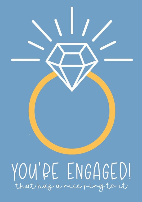 Fun Engagement Card - That has a nice ring to it created by Creationery