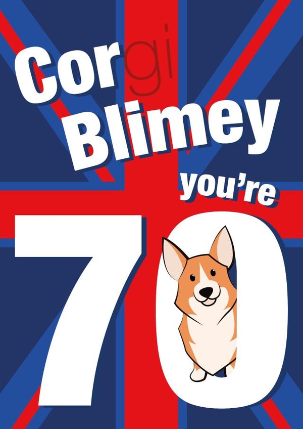 Blimey - you're 70! created by Quinton cards