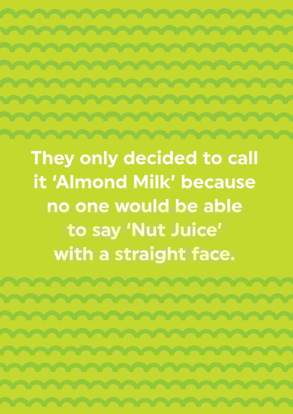 Funny Alsmond Milk Greeting Card created by Brainbox Candy