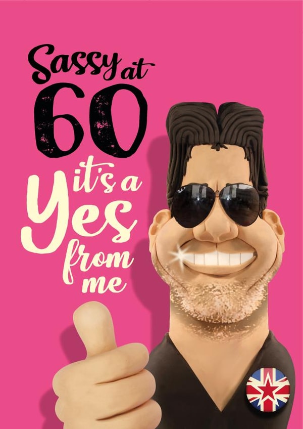 You’ve got talent at 60. Funny 60th birthday card created by The Supermodels