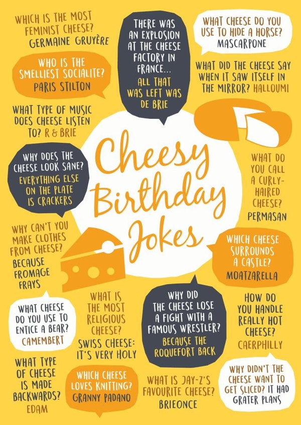 Cheesy Jokes Birthday Card created by Paper Plane