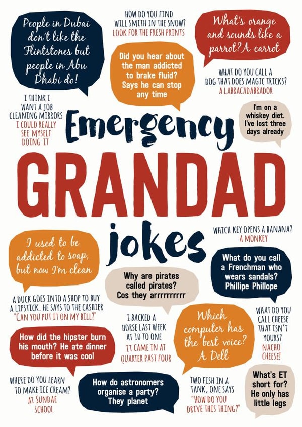 Emergency Grandad Jokes Card created by Paper Plane