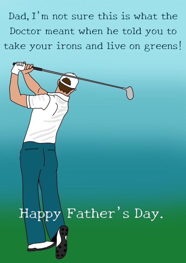 Golf-loving Father’s Day card created by Little Prints Fred Designs