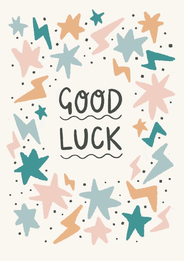 Stars and strikes Good luck card created by Nicola Scott