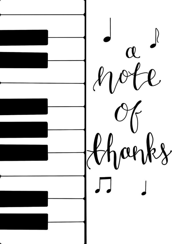 A note of thanks created by The Happy Potato