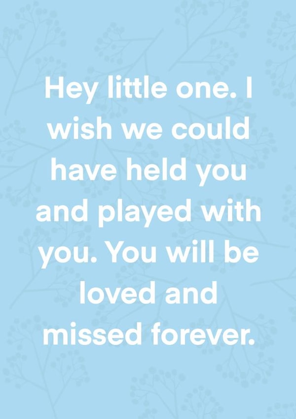 Baby Loss Miscarriage Sympathy Card created by Scribbled Squirrel