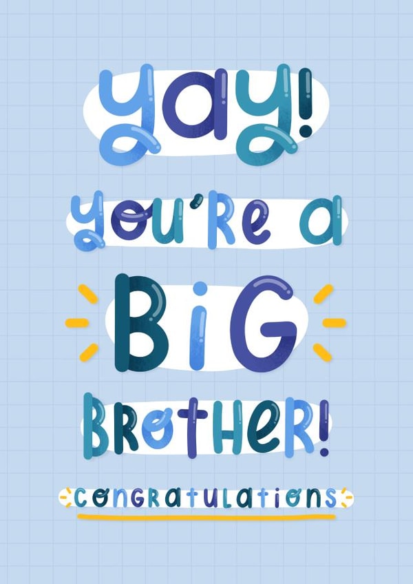 Big Brother congratulations card created by Joanne Hawker