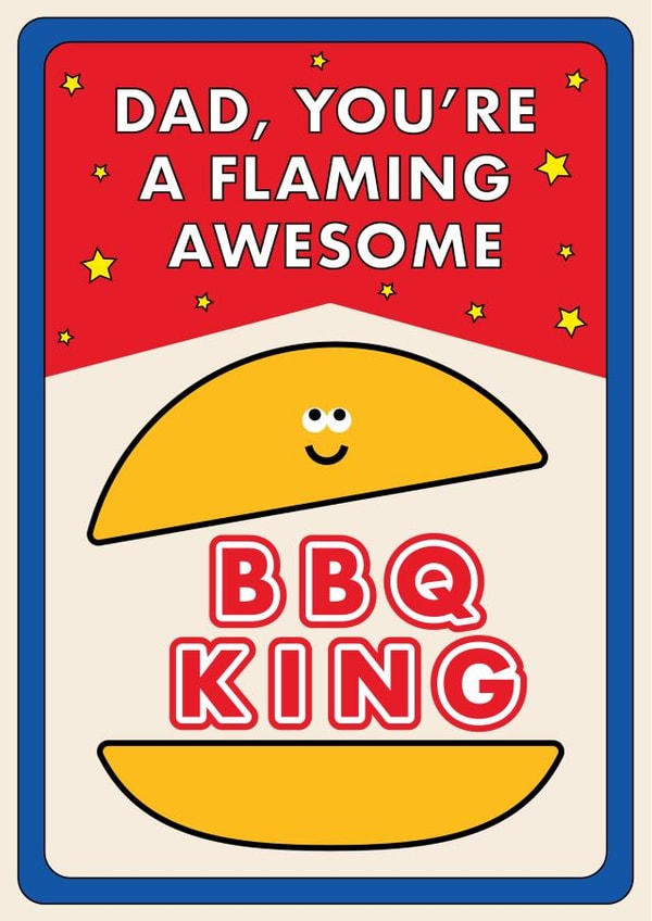 Funny Dad Burger BBQ Happy Birthday Father's Day Card created by I AM A