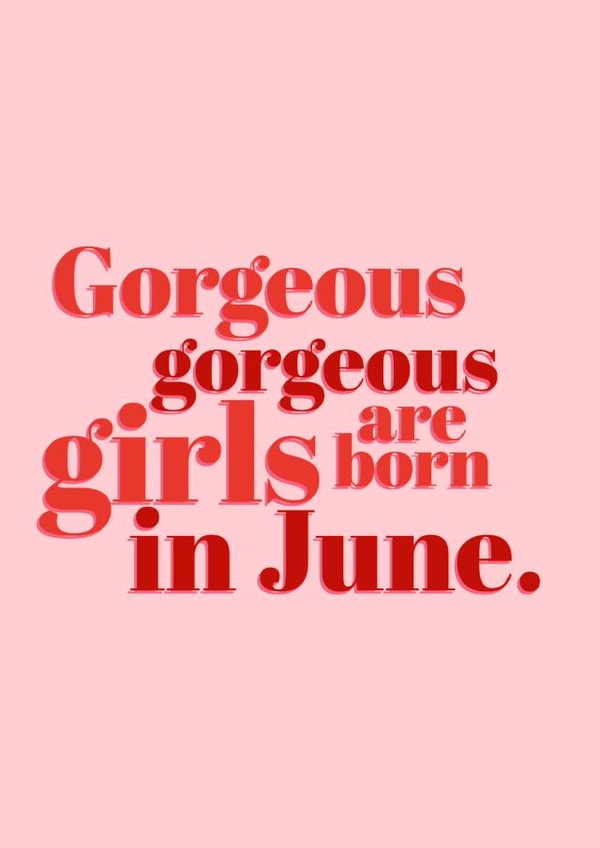 Classic Birthday Card - For Her - Gorgeous Girls created by @EmilySwallow