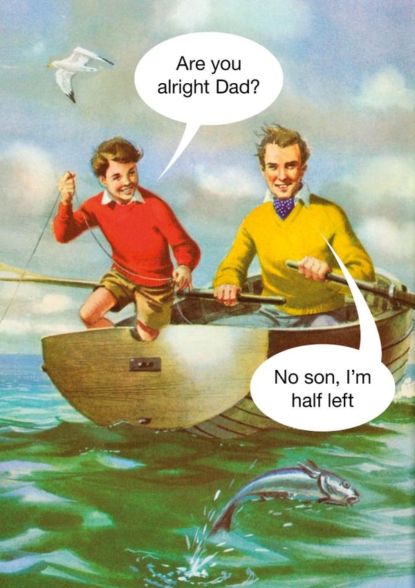 Alright Dad? Classic Fathers Day pun. created by © Ladybird Books Ltd 2025