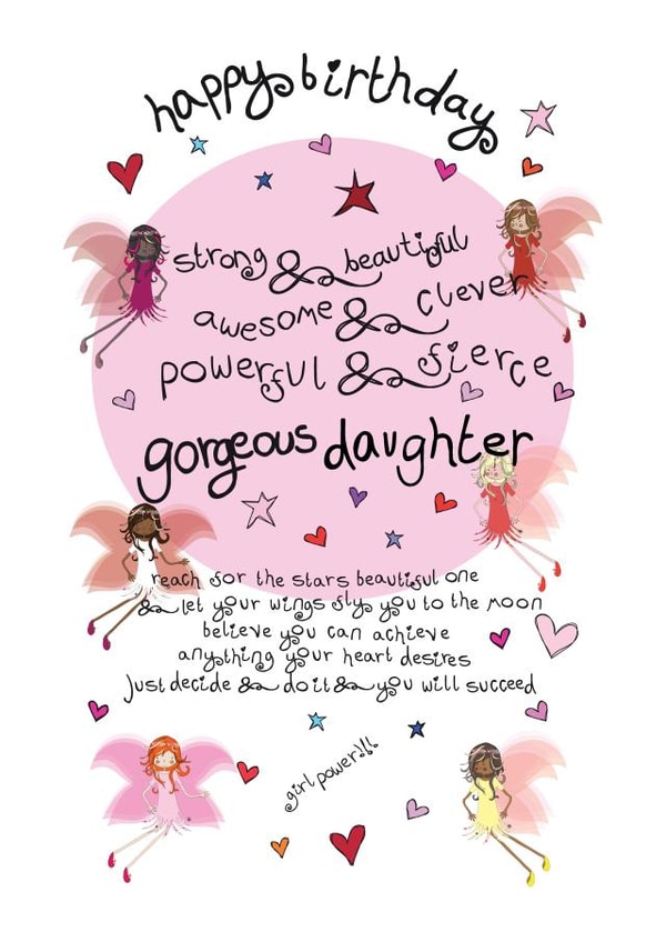 Happy Birthday And Reach For The Stars Gorgeous Daughter created by The Girl Power Fairies