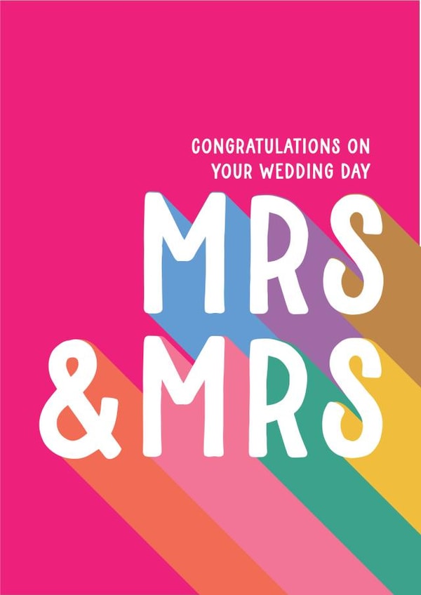 MRS & MRS WEDDING DAY CARD created by Summer Lane Studio