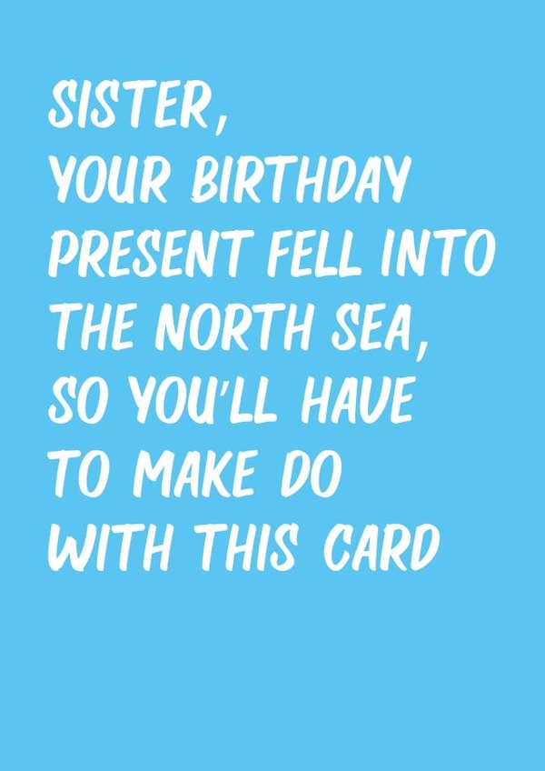 North Sea Sister Birthday Card created by Elaine Miles