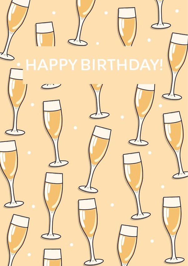 Prosecco Happy Birthday Card created by Sunny Designs