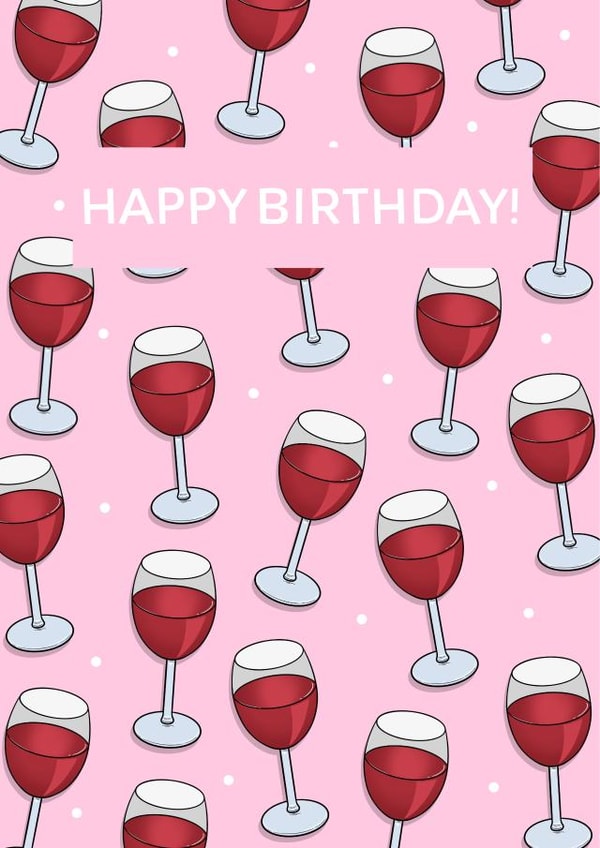 Wine Happy Birthday Card created by Sunny Designs