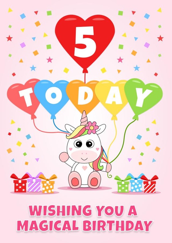 5 Today - Wishing you a magical birthday 1001 created by RoleyOleyMoley