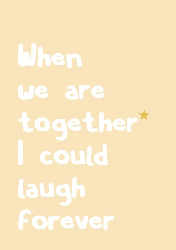 When we are together, love and friendship card created by Rulu