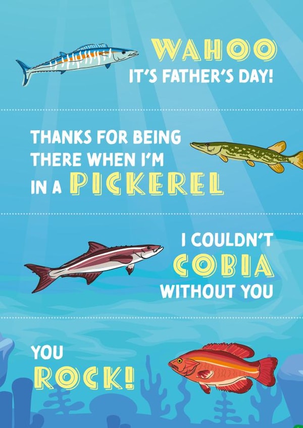 Fishing Father's Day card created by Cookie Design