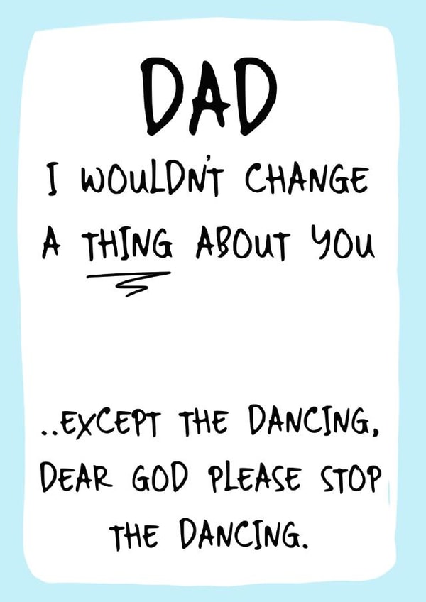 Stop the Dad Dancing Card created by @THAT LITTLE CARD SHOP